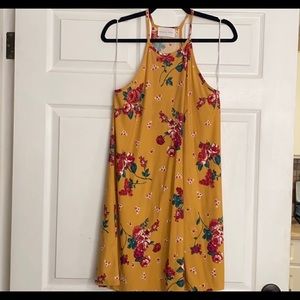 French Grey floral dress